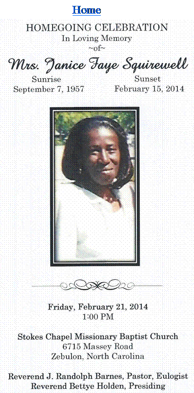 janice Faye Squirewell